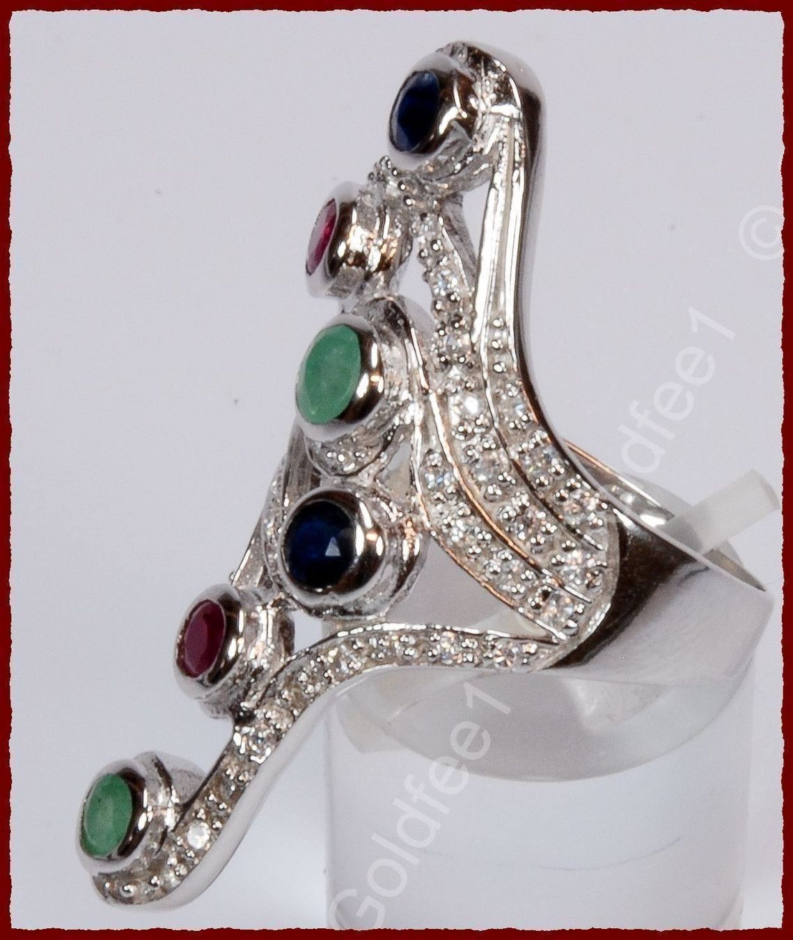 Anelli: Stylischer Multicolor Ringe 925 Silber – Nuovo e nell'imballaggio originale da Oberglatt ZH venduto da Goldfee1 2