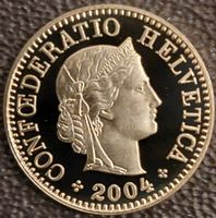 5 Rappen 2004 pp / aus Münzsatz  / in einer Münzkapsel