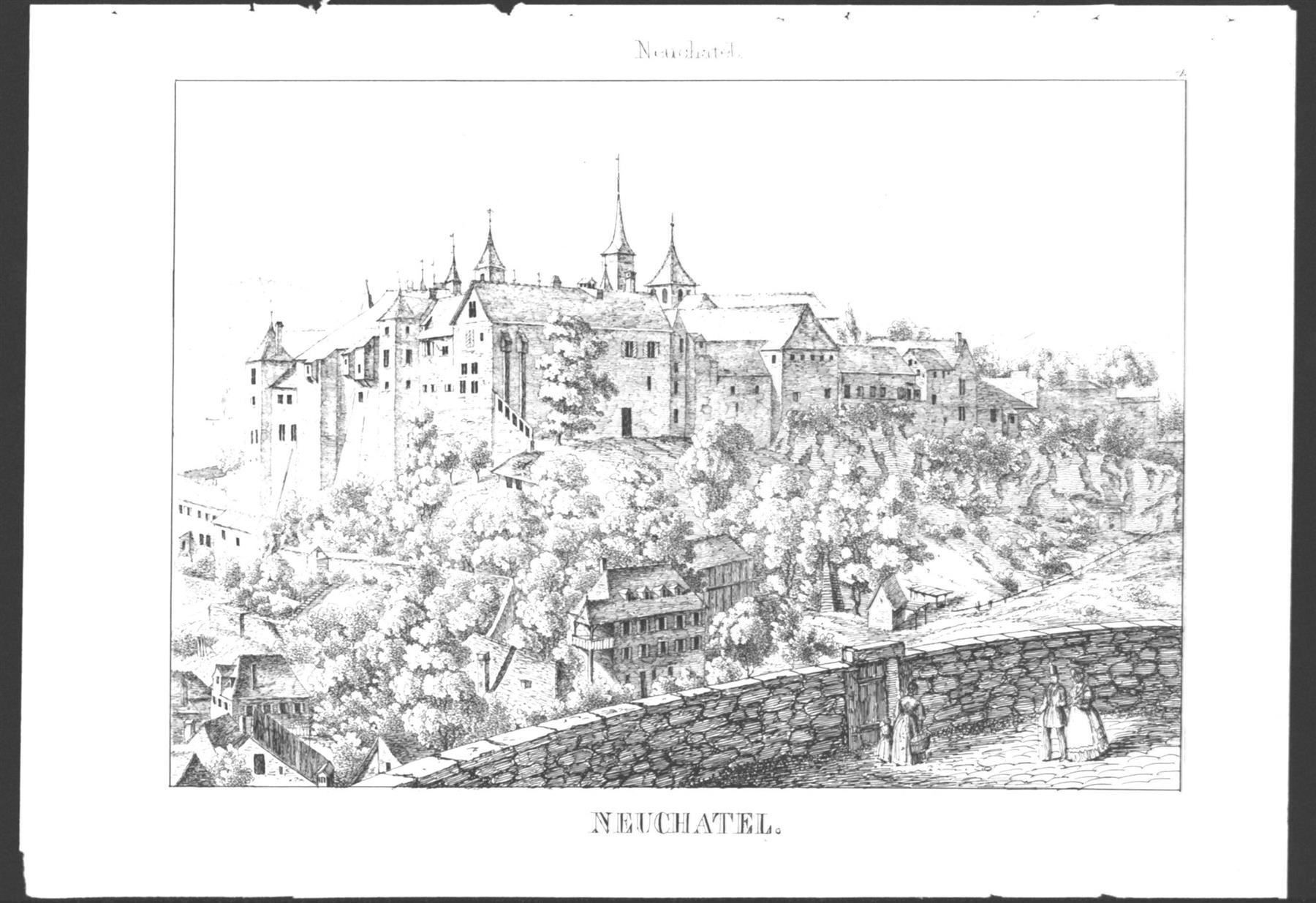 Stiche: Neuchâtel von Wagner 1840 – Gebraucht aus Rafz von Helvet32