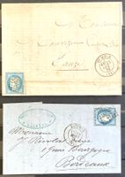 1882- 1875 Frankreich - 2 Briefe Ceres - Bayonne / Eauze