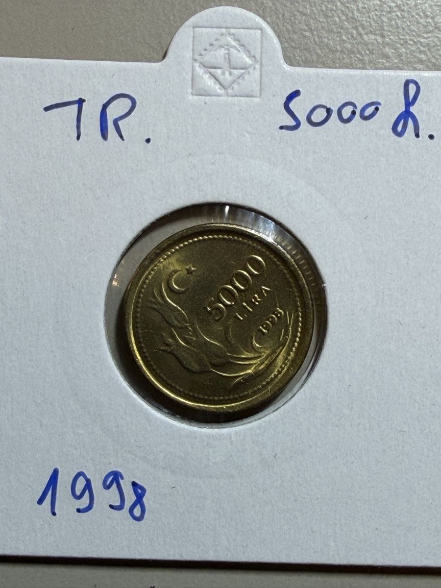 Tutti le monete: Turquie - 5000 lires - 1998 – Usato da Payerne venduto da Mike1682