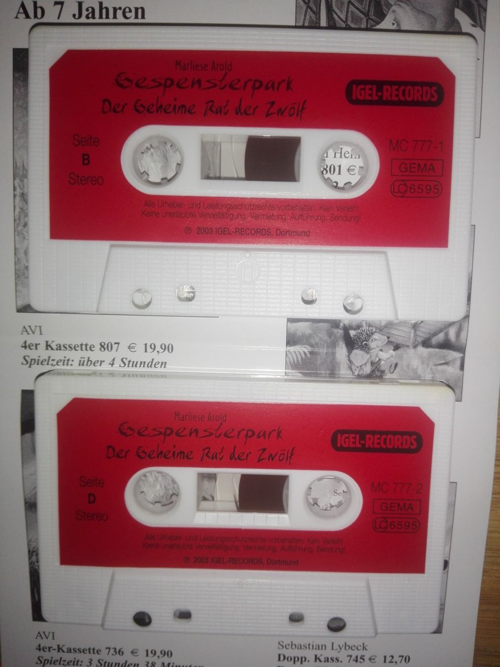 Musicassette: Gespensterpark  (Marliiese Arold)  > 4'MCs < – Usato da St.Gallen venduto da elk2023 3