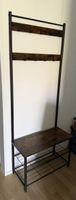 Garderobe mit Sitzbank & Schuhablage – Industrial Style Holz