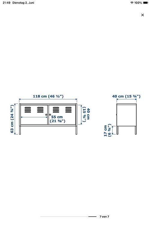 Kommoden: Ikea PS Metallschrank blau – Gebraucht aus Burgdorf von emme53 4