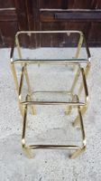 Vintage Mid Century Beistelltisch Set aus 3 Tischen in gold
