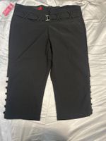 Capri Hose Figurbetont Schwarz Gr 40 Neu