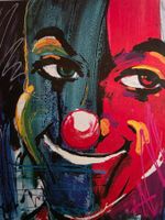 Clown Bild Rolf Knie gerahmt 41 cm x 31 cm