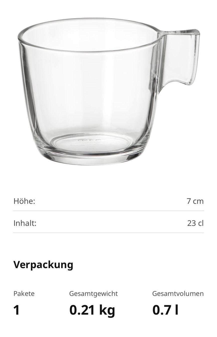 Ikea Tazze: 4 Ikea Glas Tassen – Usato da Obergösgen venduto da Andre118 3
