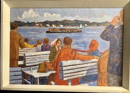 Schönes Gemälde von Roger Kathy (1934 Löwen - 1979 Küttigen)
