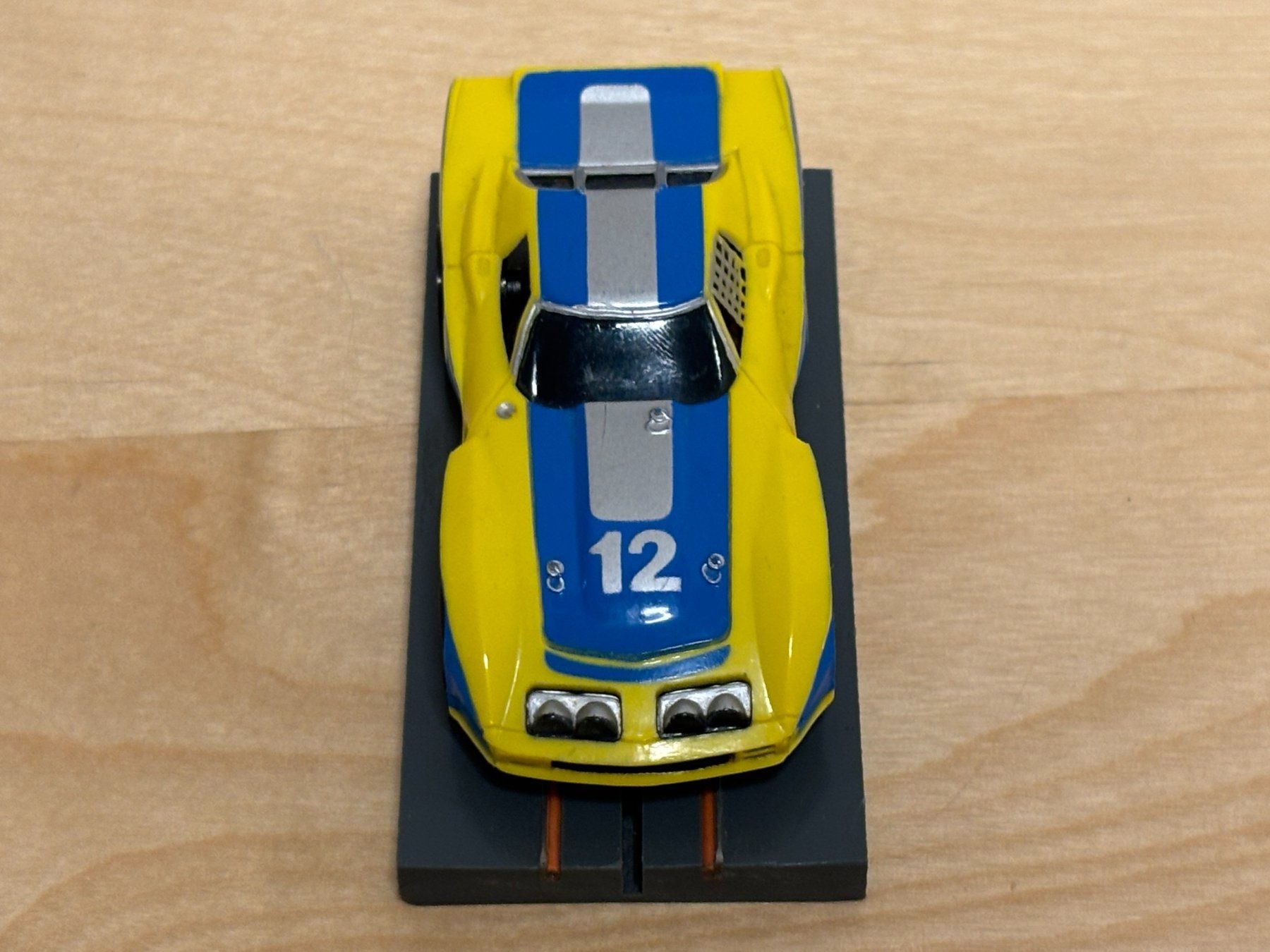 Faller Piste: Faller/Aurora AFX Corvette GT gelb/blau #12 – Usato da Bülach venduto da h0slotch 7