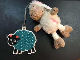 Adressanhänger und Stofftier