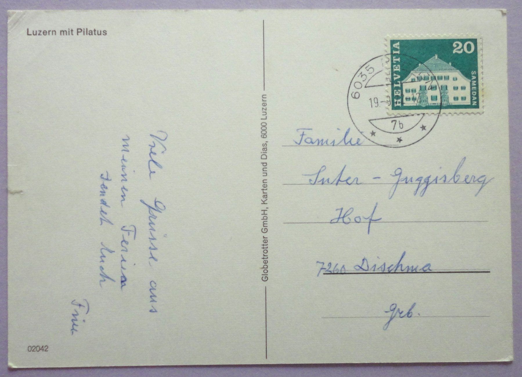Cartoline postali: Luzern mit Pilatus – Usato da Fétigny venduto da Billy2miny 1