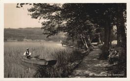 Originale Vintage Postkarte Greifensee, Schiff