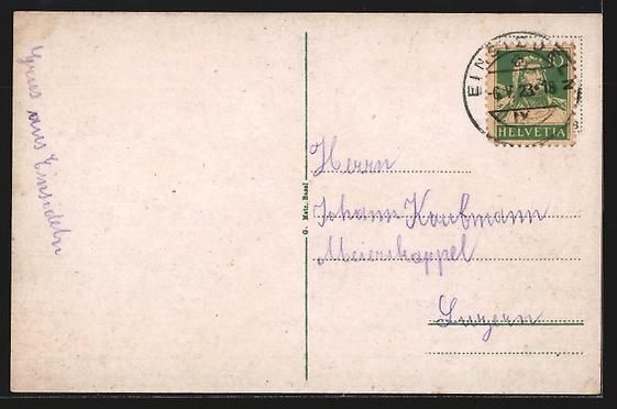 Cartoline postali: AK Einsiedeln, Blick auf das Kloster – Usato da Berlin venduto da bartko-reher 1