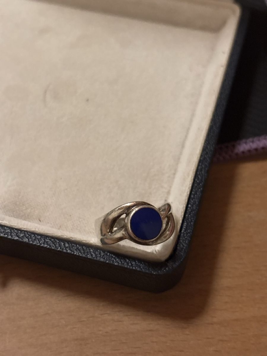 Anelli: 925er Silberring mit blauem Stein, Grösse 54 ein Hingucker! – Nuovo e nell'imballaggio originale da Köniz venduto da Vamp-Wer 1