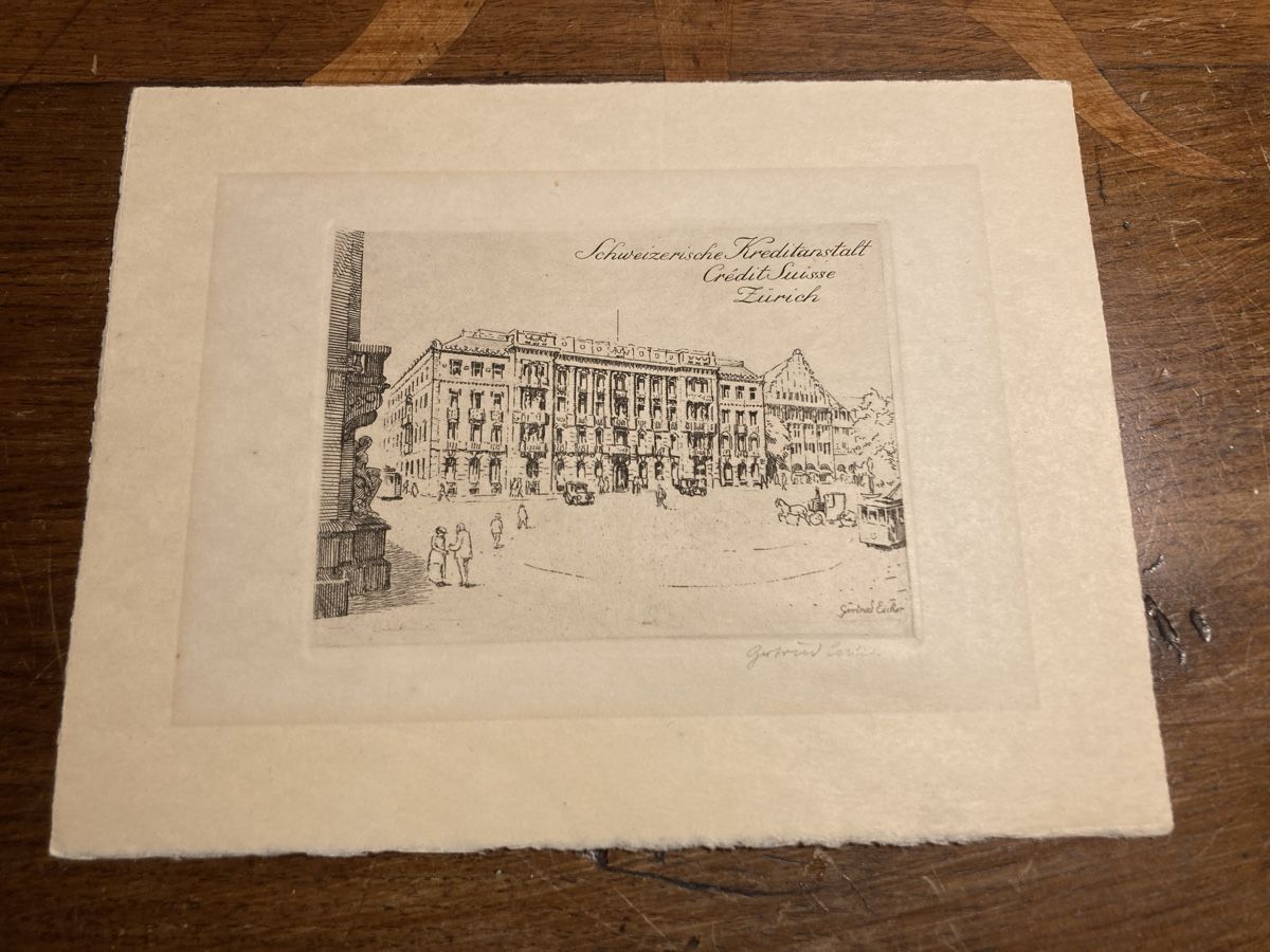 Grafica & Litografie: Lithografie Schweizerische Kreditanstalt – Usato da Luzern venduto da Fasel
