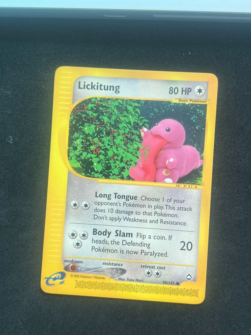 Pokémon Sammelbilder & Trading cards: Lickitung aquapolis | #90 🇬🇧💧 – Gebraucht aus Schlieren von Barelysimple