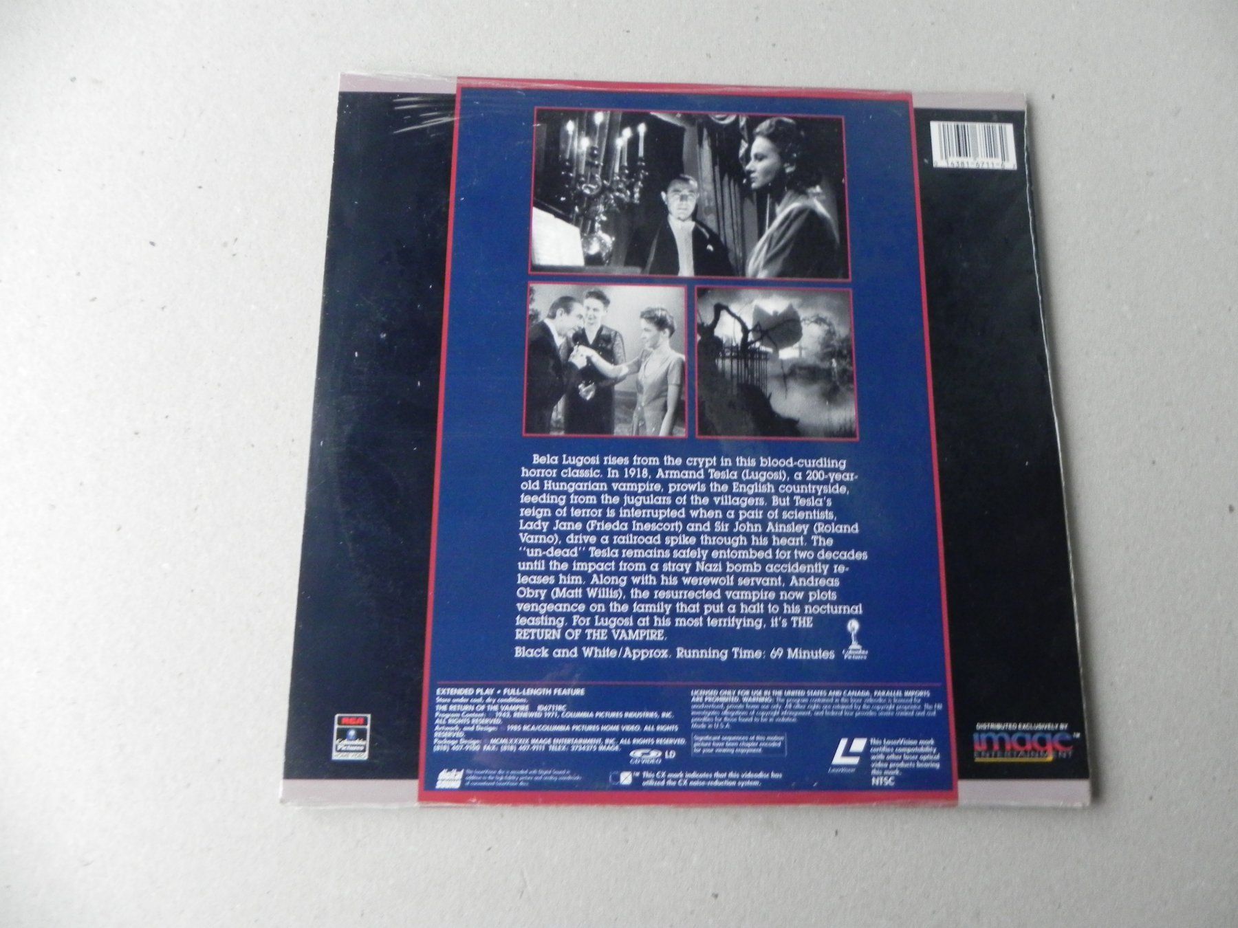 Mint Laserdisc Film The Return of the Vampire 1943 / 1985 (Neu und ...
