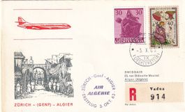 Erstflug Air Algérie Zürich - Algier 1963, ab FL