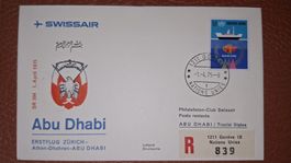 Swissair Zürich - Athen - Dhahran - Abu Dhabi 01.04.1975