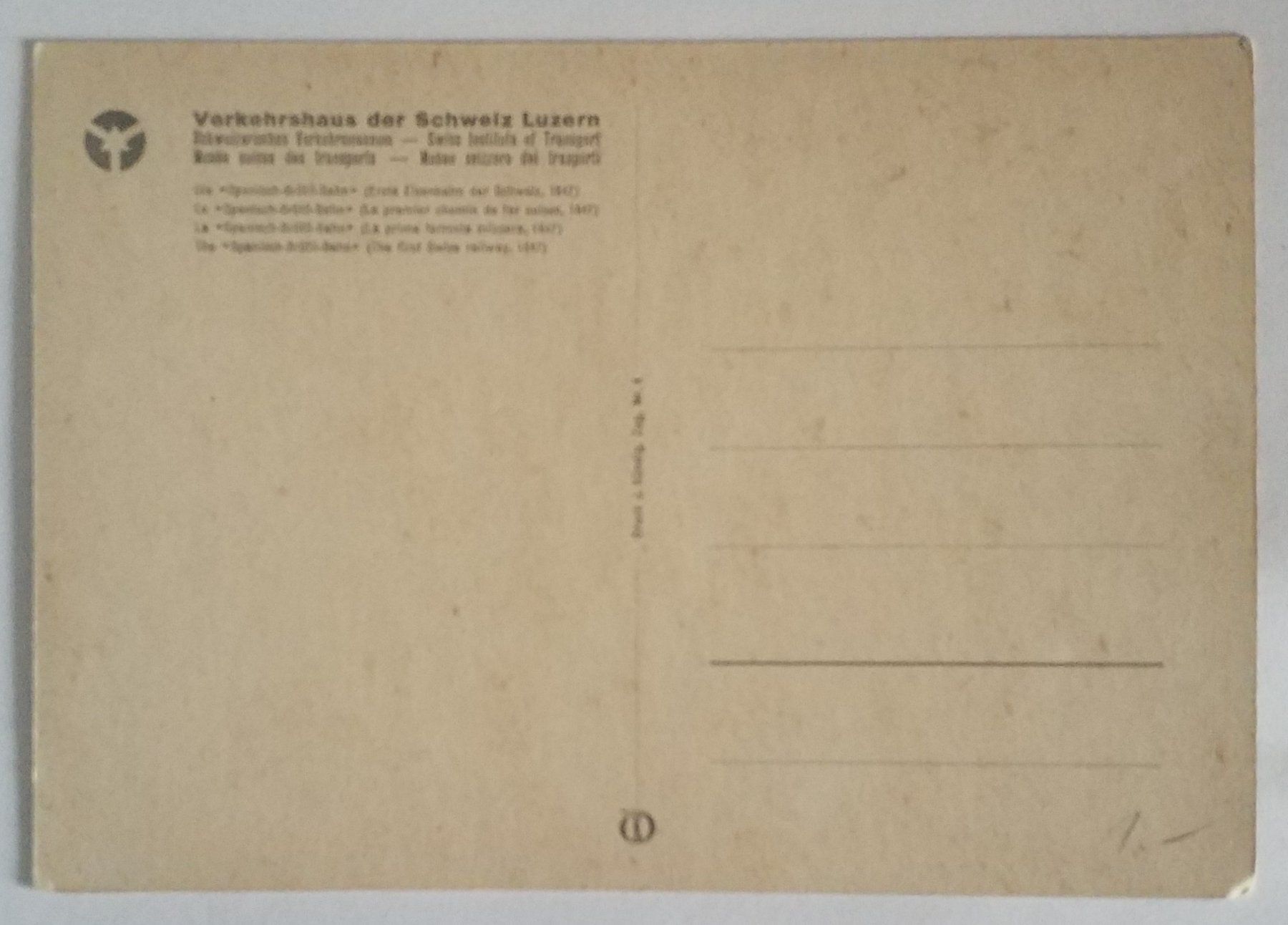 Cartoline postali: B233) Karte Spanisch - Brötli - Bahn – Nuovo (secondo la descrizione) da Baden venduto da Eggi 1
