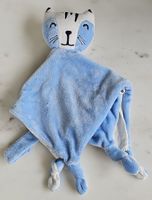 Doudou bébé chat bleu