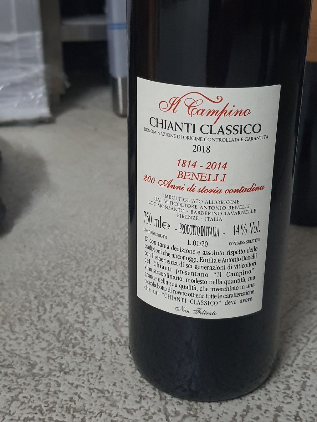 Vino: Il  Campino Chianti Classico Riserva 2018 – Nuovo e nell'imballaggio originale da Flawil venduto da rcnkr 1