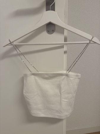 Bershka Top, weiss, Gr. S, neuwertig für den Sommer!