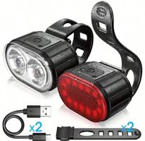 Neues Fahrradlicht Set, USB Aufladbar