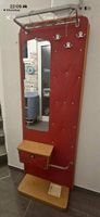 Vintage Garderobe mit Spiegel, Haken und Ablage, Top Zustand
