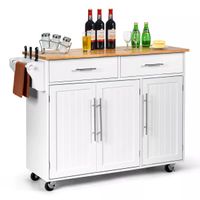 Küchenwagen 122cm Servierwagen Kücheninsel Küchenschrank