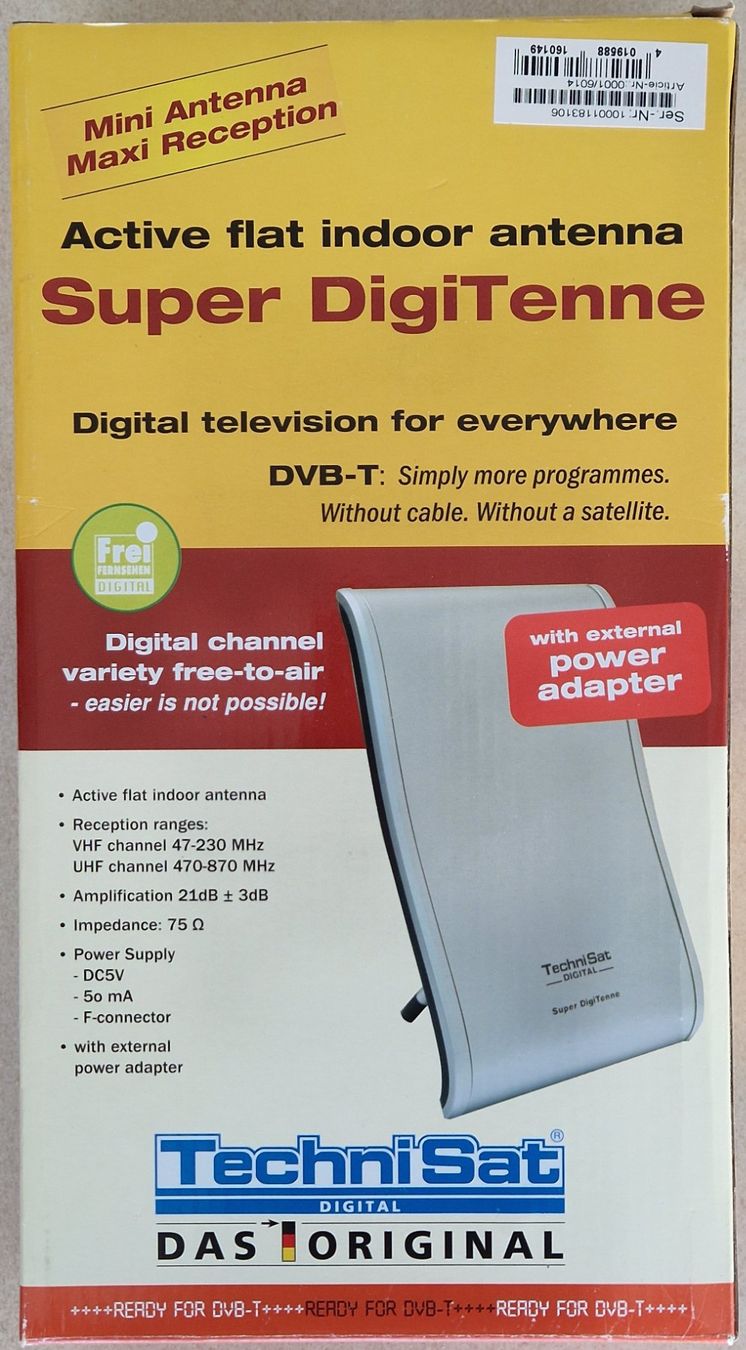 Funktechnik: Technisat DVB-T aktive Flachantenne mit Netzteil – Neu (gemäss Beschreibung) aus Küssnacht am Rigi von Ivoint 2