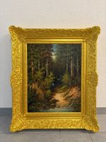 58breitx68cmhoch/Willy Baumgartner/Öl Gemälde Waldweg Bach