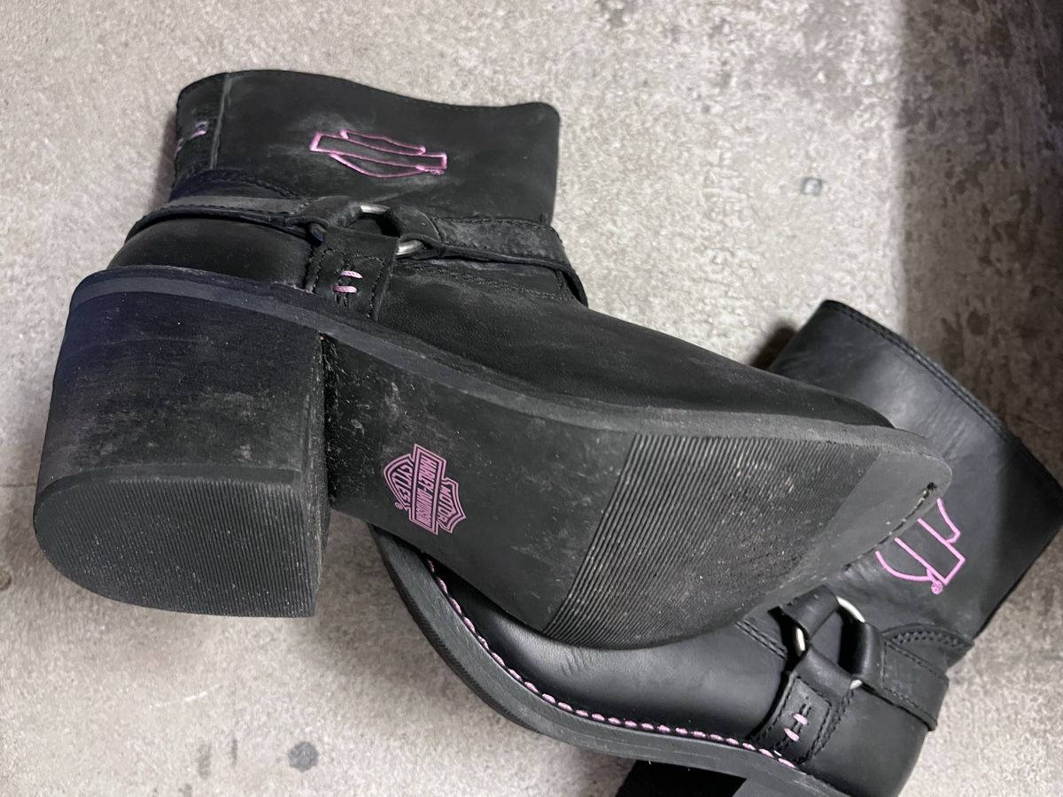 Harley-Davidson Damenschuhe: Harley Davidson Boots, Schwarz Leder, Gr.39 – Gebraucht aus Zell ZH von Spring1509 2