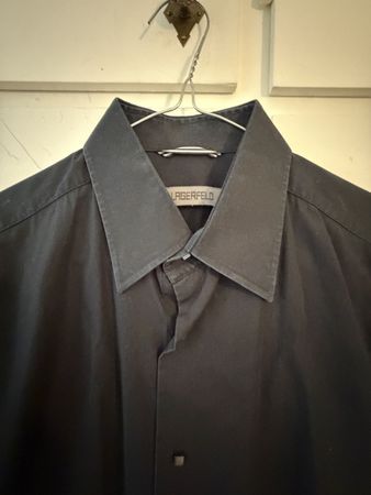 Camicia Karl Lagerfeld nera taglia 39/102 cotone