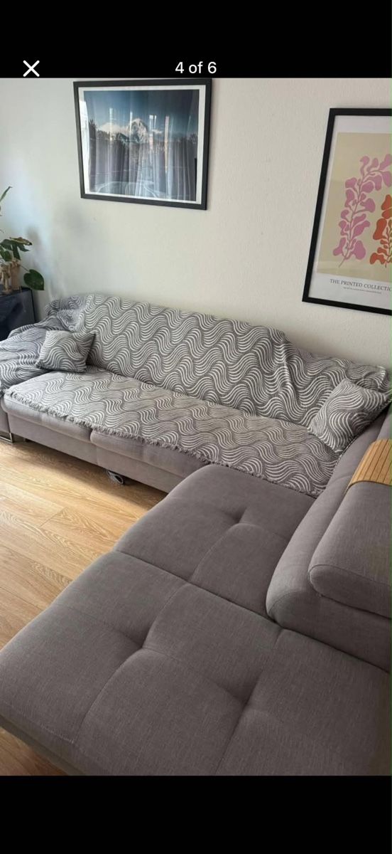 Divani: Grey Sectional Sofa With Storage - Great For Summer Guests! – Usato da Zürich venduto da dio_bfq7 2