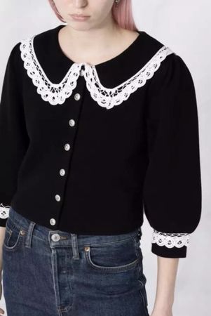 Maje Cotton Black Sweater
