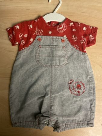 3 pommes Sommer-Baby-Overall Gr. 62, Top Zustand!