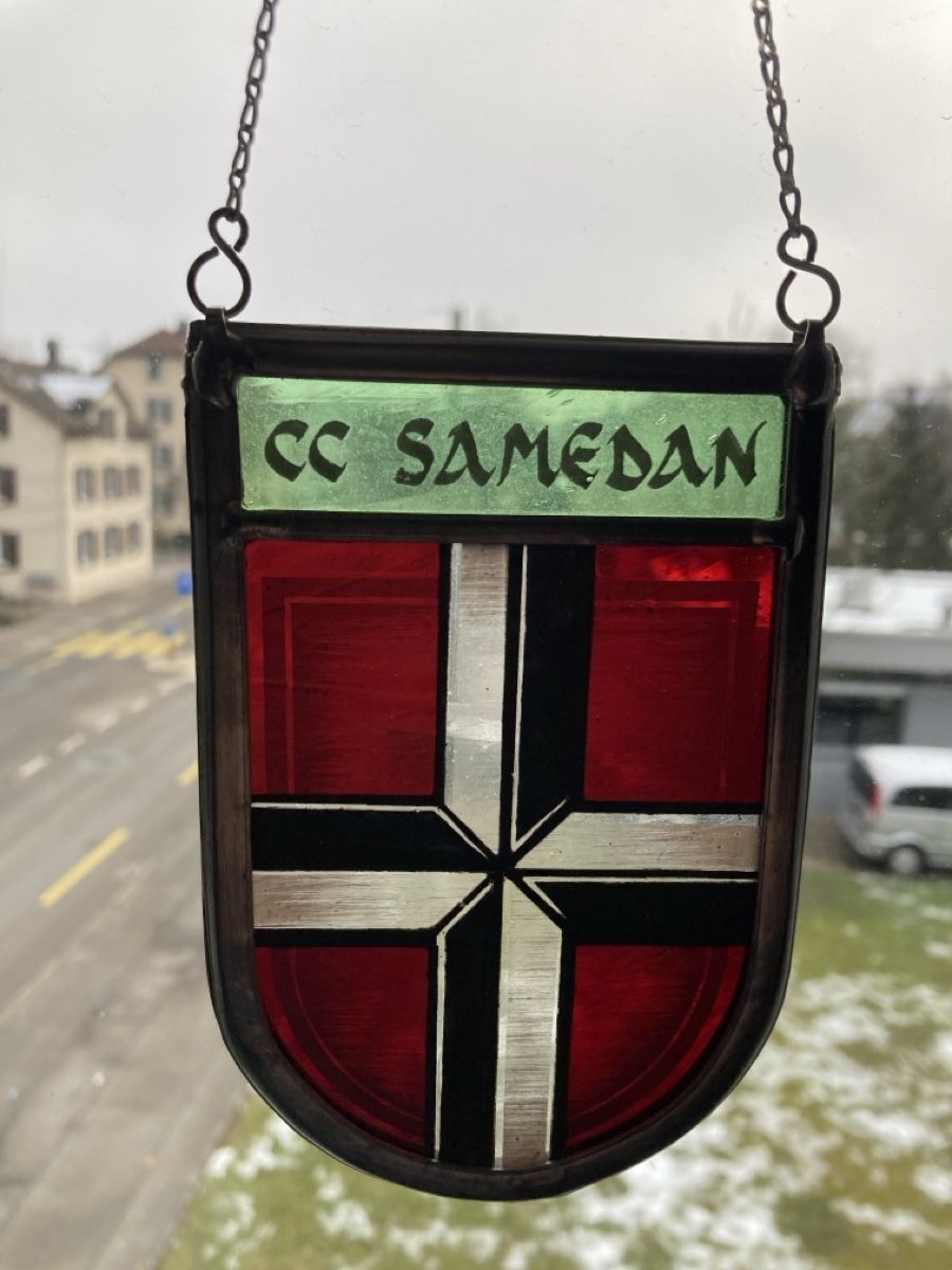 Altro in Antiquarato & Arte: Wunderschöne Glasmalerei CC Samedan Wappen – Usato da Winterthur venduto da silen 2