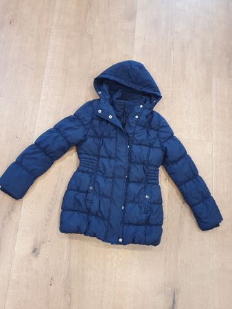 Winterjacke Steppjacke dunkelblau Mädchen 140