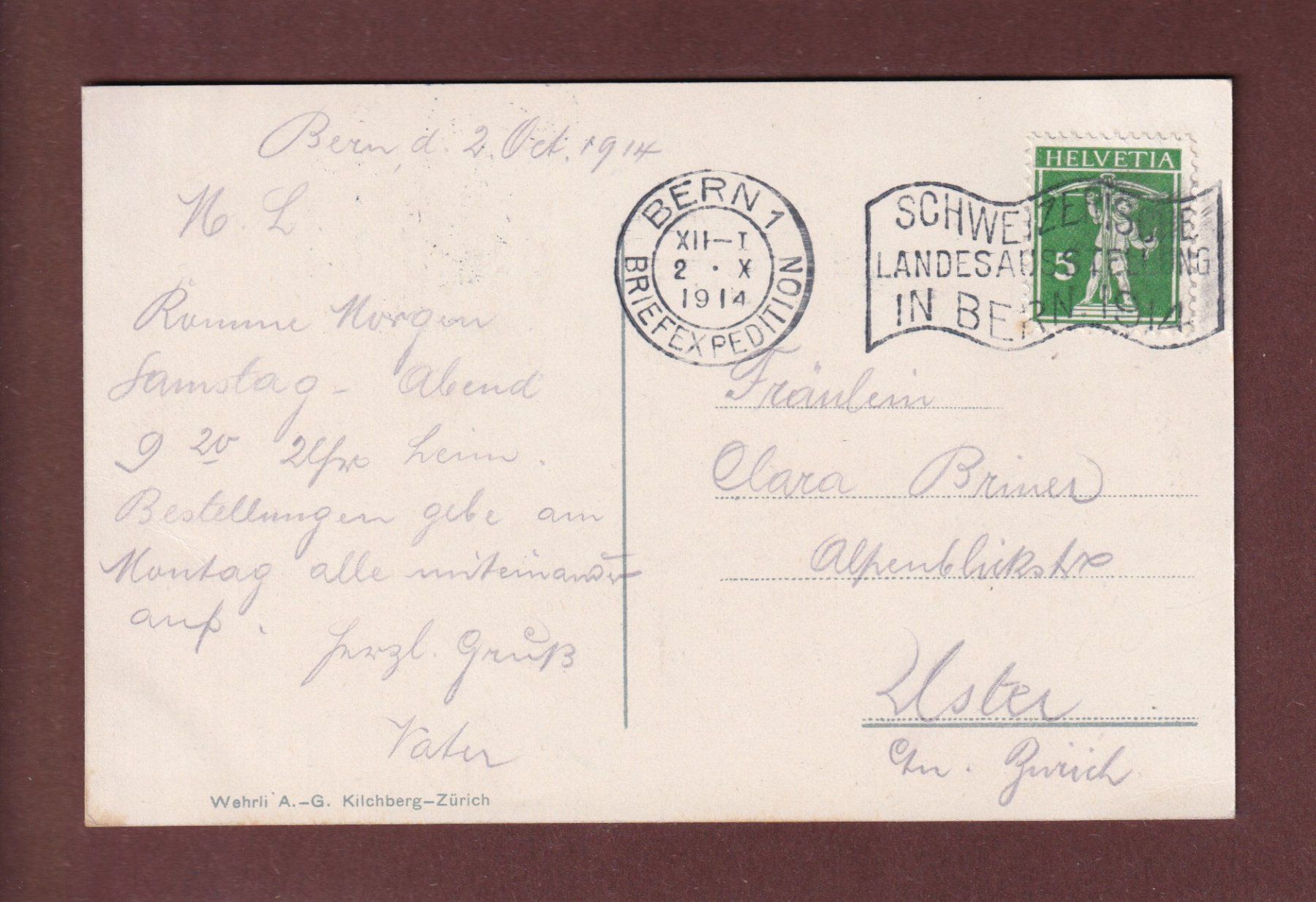 Ansichtskarten: BERN - Spitalgasse - Tram - 1914 – Gebraucht aus Pully von nicecards-shop 1