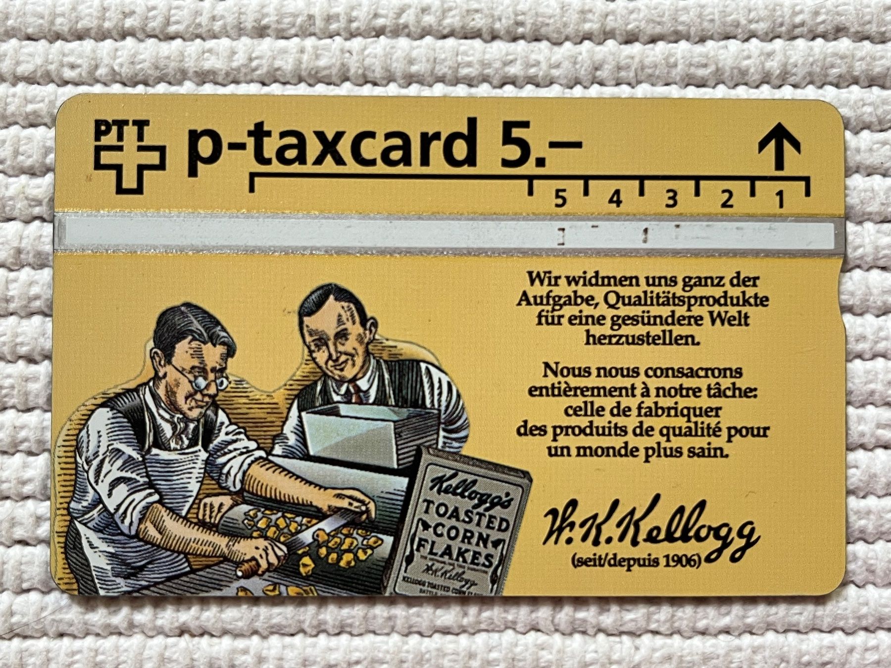 Telefon- & Taxkarten: PTT p-taxcard 5.- Kellogg's 1995 – Gebraucht aus Zürich von Gurkis