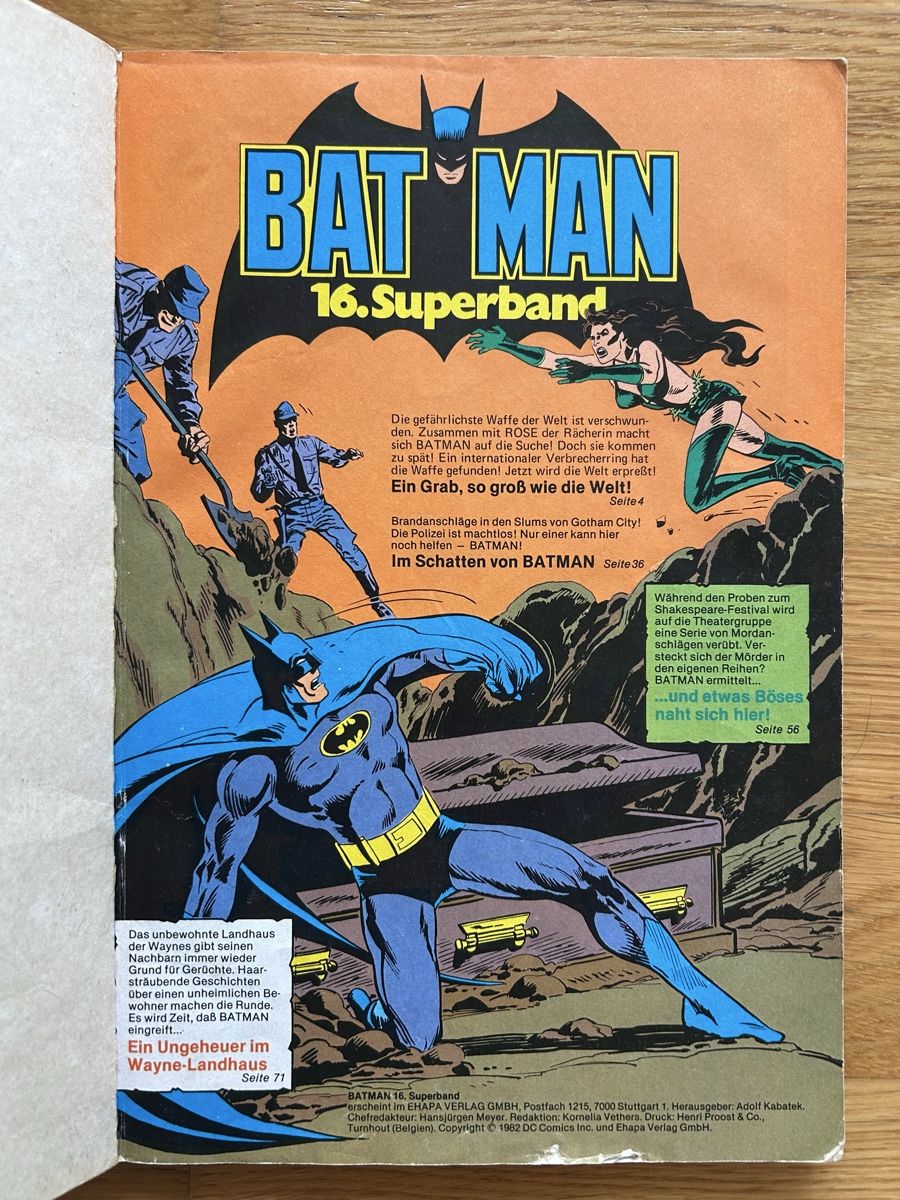 Fumetti: Batman Superband 16 – Usato da Urtenen-Schönbühl venduto da chriswaddle 1