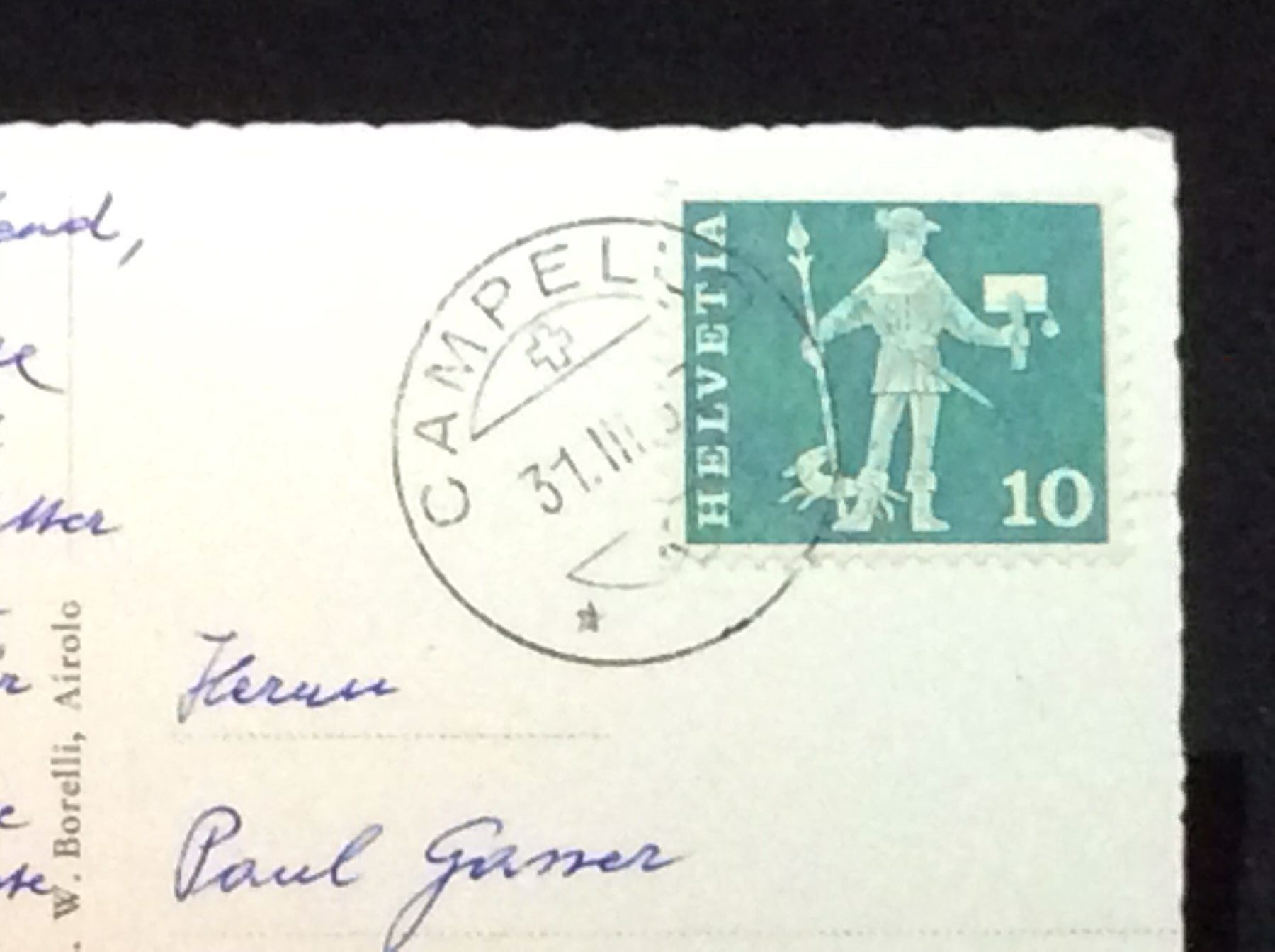 Cartoline postali: Molare, 1500 m. ü. M. con Pizzo Molare – Usato da Widnau venduto da Brusi9 2