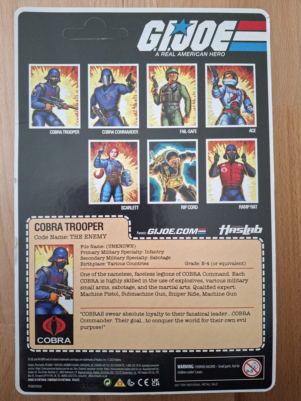 Hasbro Giocattoli: G.I. Joe "COBRA TROOPER" Haslab Hasbro Pulse (O-Ring) – Nuovo (secondo la descrizione) da Iragna venduto da vicdeolive_0 1