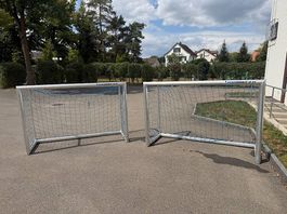 2 x Mini Fussballtor - Alu Oval