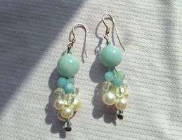 Ohrhänger mit Aquamarine Kugeln