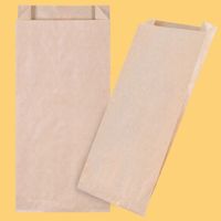 50 braune Papierbeutel mit Seitenfalte Grösse: 12+4x27cm