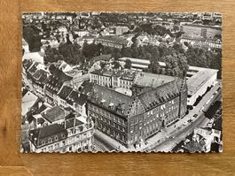 AK Mit dem Flugzeug über Basel. Gewerbeschule & Universität