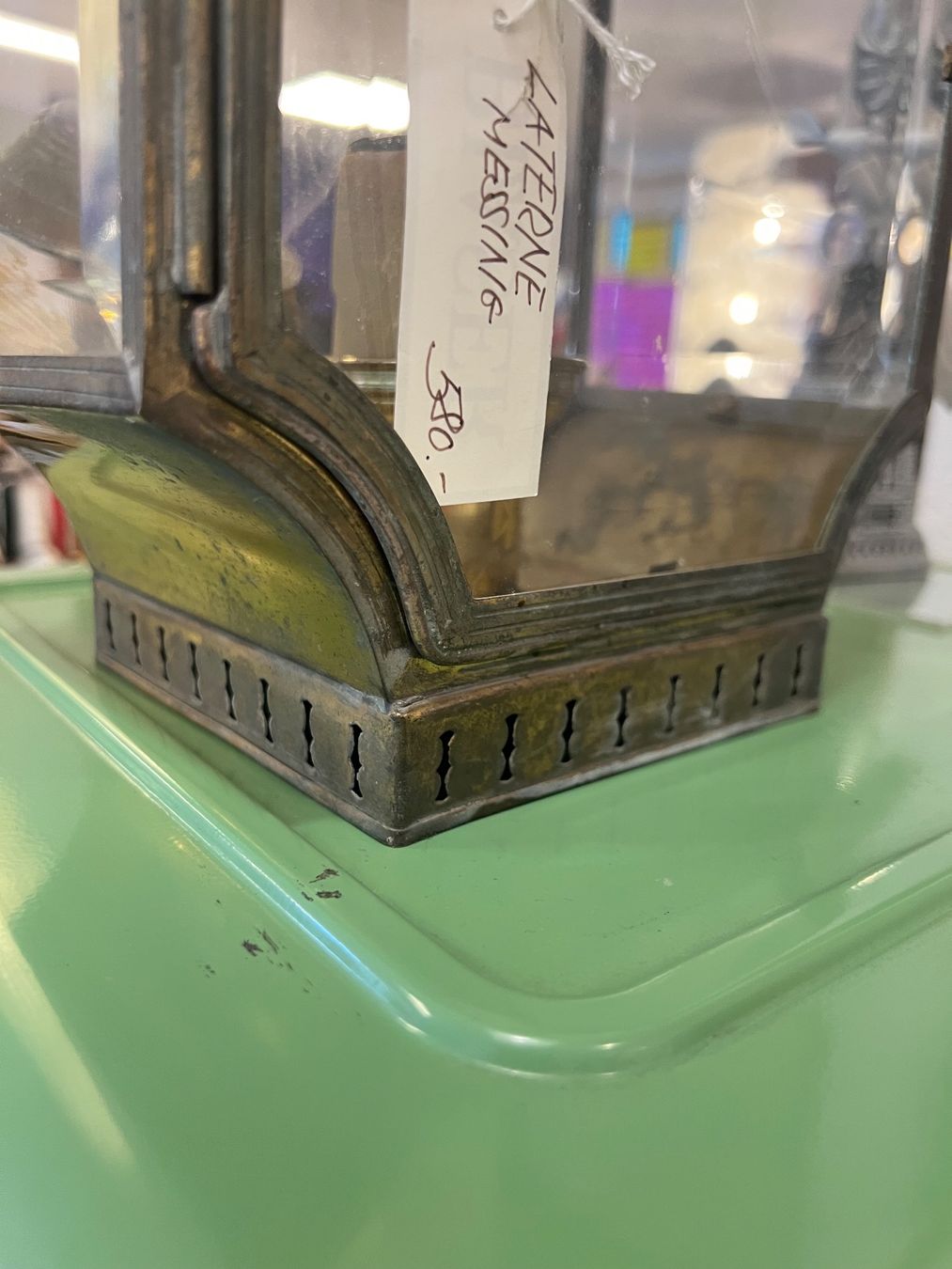 Lampade: LATERNERNE vintage messing mit geschliffenem glas – Usato da Zürich venduto da chair02 3